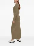 Платье макси с V-образным вырезом в рубчик SAMSOE SAMSOE, зеленый - фото 2