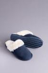 Тапочки-слайдеры из овчины Lakeland Leather, синий - фото 3