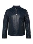 Кожаная куртка Men Plus, цвет navy blau - фото