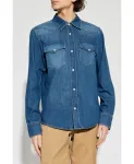 Джинсовая рубашка A.P.C., синий - фото 3