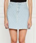 Юбка Hugo Blue джинсовая в клетку, синий - фото