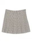 Мини-юбка в клетку со складками MSGM, белый - фото