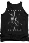 Бэтмен против Супермена Лицом к лицу взрослый майка Gildan, черный - фото
