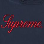 Толстовка Supreme Embroidered Script Hooded Sweatshirt, темно-синий - фото 2