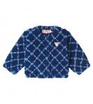 Детская клетчатая тедди-куртка Tinycottons, Flower - фото