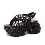 Сандалии женские Shoe Cabinet Floral Language, черный - фото 2