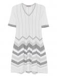 Платье мини с узором шеврон D.Exterior, серый - фото