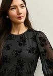 Платье New Look FLORAL DEVORE LONG SLEEVE MINI, Black Pattern/Black - фото 3