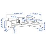 4-местный диван с шезлонгом SÖDERHAMN IKEA, цвет with chaise longue/tallmyra white/black - фото 5