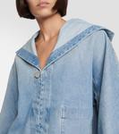 Укороченная джинсовая куртка Alaïa, синий - фото 4