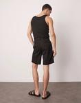 Элегантные прямые шорты ASOS DESIGN черного цвета - фото 2