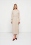 Платье VILA VIKERRY BOATNECK MIDI DRESS, Feather Gray/Sand - фото