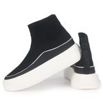 Кеды мужские, обувь для скейтбординга высокая черный Tieke - фото 3