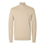 Свитер Selected Berg half zip, бежевый - фото 3