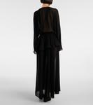 Платье миди с баской Alaïa, Noir Alaia - фото 3