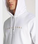 Толстовка мужская Tommy Jeans хлопковая с капюшоном, белый - фото 3