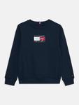 Толстовка TOMMY HILFIGER Script Flag Sweat Junior, темно-синий - фото