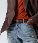 Кожаный ремень Vadim Saint Laurent, Red Fondente - фото 3