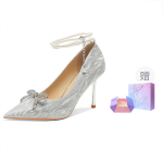 Ainer-cat Ainer cat Slim Heel High Heels 8cm Women's Silver - фото