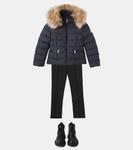 Пуховик Boedette Moncler Enfant, черный - фото 2