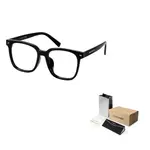 HORIEN Оправы для очков унисекс черные, Y5017C2 Bright Black[Plano Blue Light Blocking] - фото