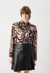 Блуза DKNY PRINTED FRONT SHIRT, Brown/Black/Black - фото 3