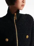 Твидовый бомбер BALMAIN, черный - фото 5