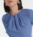 Бельгийское плиссированное платье миди Emilia Wickstead, индиго - фото 4