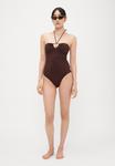Купальник Tory Burch ONE PIECE HALTER SWIMSUIT, Merlot/Dark Red - фото 2
