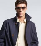 Круглые солнцезащитные очки Intarsia Rays Brunello Cucinelli, Grey - фото 2