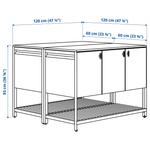 Кухонный остров на открытом воздухе BÅTSKÄR IKEA, 120x120 см, серый - фото 2