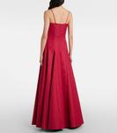 Платье-бюстье Gracia плиссированное муаровое mikado Emilia Wickstead, Red - фото 3