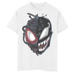 Футболка с рисунком Marvel Spider-Man Venom Miles для мальчиков 8–20 лет с разделенным лицом Marvel - фото