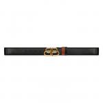 Мужской двусторонний ремень BB Balenciaga, черный - фото