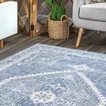 Ковер nuLOOM, 153 x 227 см, Vintage Oriental Style Distressed Isla, Blue - фото 8