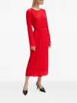 Платье миди с длинными рукавами NEVER FULLY DRESSED, красный - фото 3