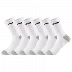 Набор из 3 пар носков LiNing Crew Socks Unisex., белый 6 pack - фото