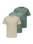 Футболка ONLY & SONS, цвет beige/grün/dunkelgrün - фото