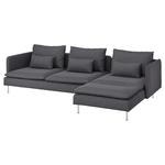 4-местный диван SÖDERHAMN IKEA, цвет gunnared medium grey - фото