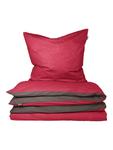 Постельное белье Schiesser set Doubleface Renforcé 2 tlg, цвет rot-dunkelgrau - фото