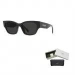 CELINE Монохромные солнцезащитные очки из ацетата, Black - фото