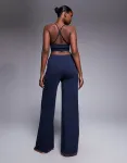 4505 Icon Soft Touch широкие танцевальные брюки темно-синего цвета с завышенной талией - NAVY - фото 2