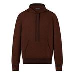 Толстовка men's fw21 solid color drawstring hooded long sleeves pullover brown Louis Vuitton, коричневый - фото