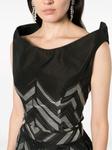Gemy Maalouf топ с узором шеврон, черный - фото 5
