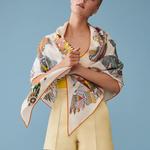 HERMES Женская шаль желтая, Yellow - фото 3