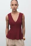 Топ Mango Top, Bordeaux - фото