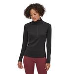 Спортивный топ Patagonia Capilene Midweight Zip-Neck, черный - фото