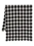 Клетчатый шерстяной шарф Rick Owens, черный - фото