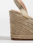 Золотистые эспадрильи на танкетке SEQWL - фото 3