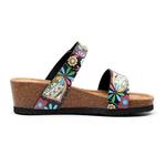 Шлепанцы женские Golofi, цвет 140 Black Elephant Flower - фото 3